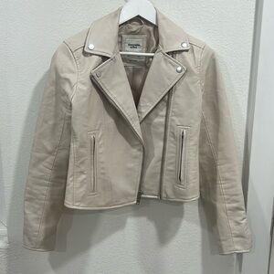 Abercrombie Vegan Leather Jacket; size S